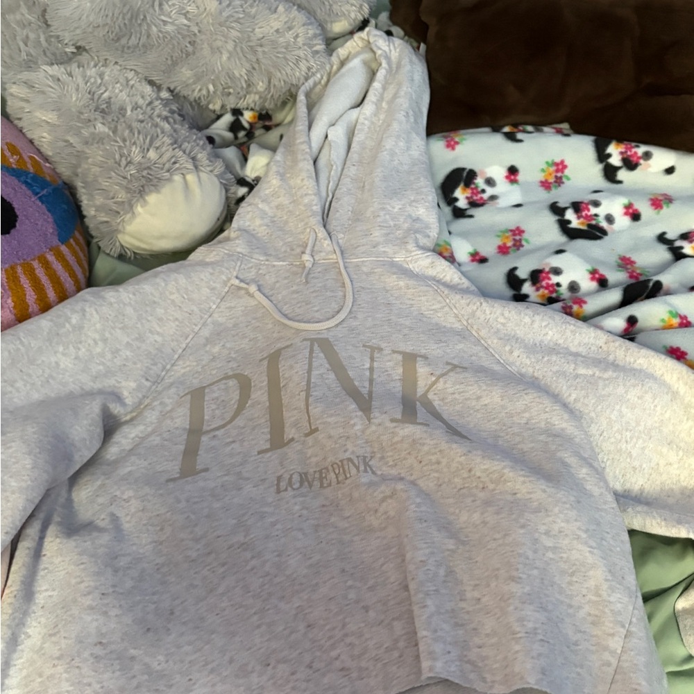 PINK sweatshirt with hood. Perfect for lounge and going out.